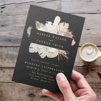 Mariage de la forêt noire Pampas Grass Floral Jung