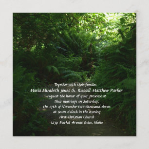 Invitation Mariage de la forêt pluviale