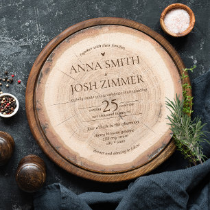 Invitation Mariage de la grange à section transversale du boi