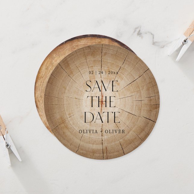 Invitation Mariage de la grange de bois rustique enregistrer  (Devant/Arrière en situation)