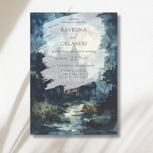 Invitation Mariage de la Lune au Château Gothique d'Halloween