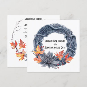 Invitation Mariage de la manipulation des fleurs noires de se