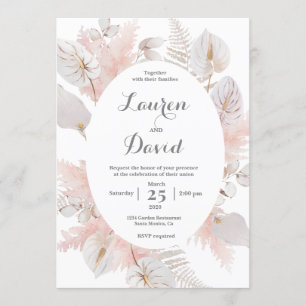 Invitation Mariage de la Pampas Grass