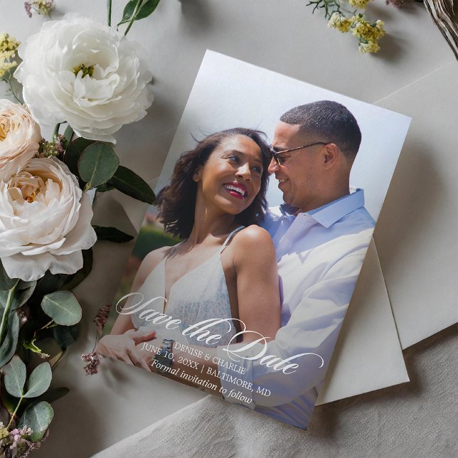 Invitation Mariage de la photo Radiant Romance Enregistrer la (Créateur téléchargé)