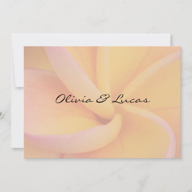 Invitation Mariage de la Plumeria jaune (Devant)
