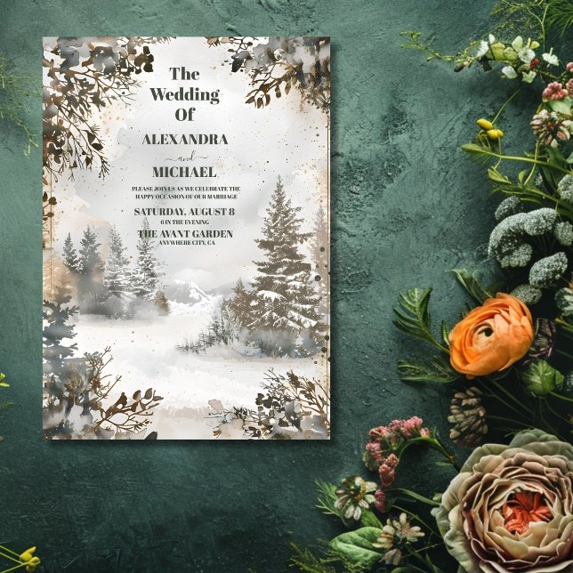 Invitation Mariage de la Reverie d'hiver (Créateur téléchargé)