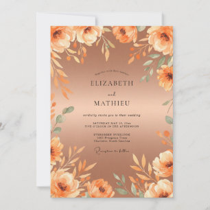 Invitation Mariage de la Sauge au Feuillage de Terracotta