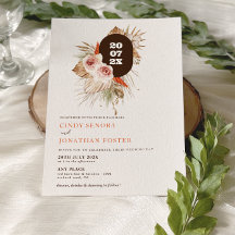 Mariage de laiton Rustique Boho Pampas