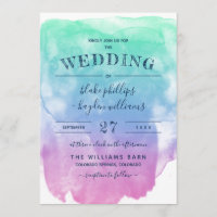Mariage de lavage couleur bleu violet à la menthe