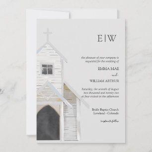 Invitation Mariage de l'église classique