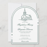 Mariage de l'église de la chapelle chrétienne vert