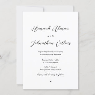 Invitation Mariage de l'église de mariée et de chambre