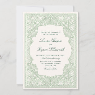 Invitation Mariage de livres vintage