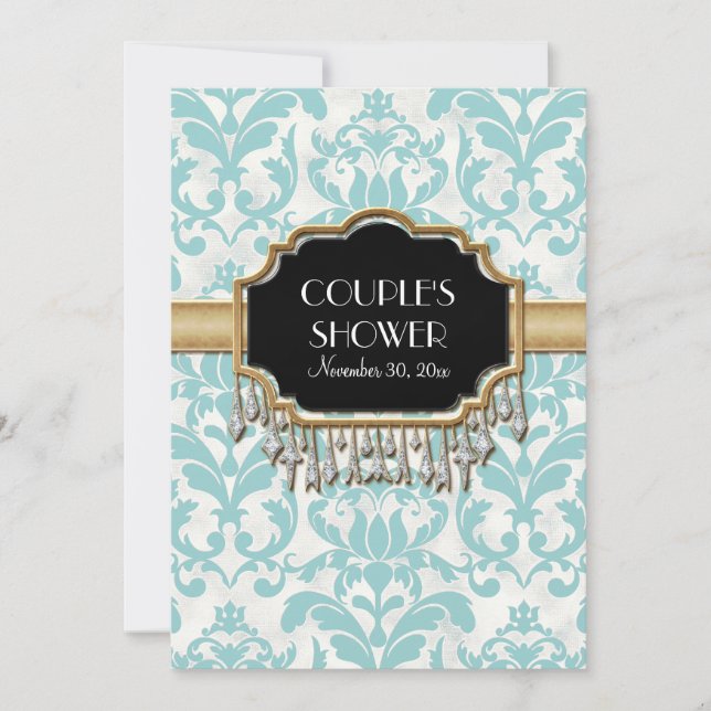 Invitation Mariage de lunettes dorées vieilles et démontées (Devant)