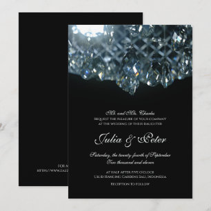 Invitation Mariage de lustre moderne en verre cristal