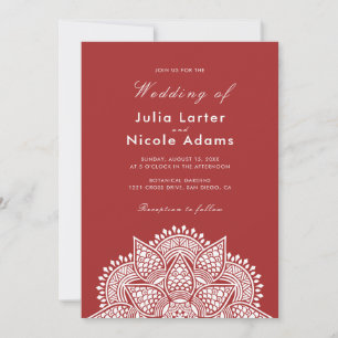 Invitation Mariage de Luxe Métallisé Pailleté Géométrique