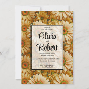 Invitation Mariage de marguerites jaunes fleuris