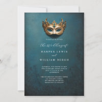 Mariage de masque masqué doré