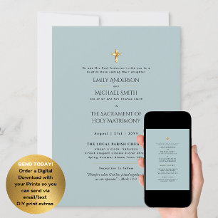Invitation Mariage de messe nuptiale catholique de Sage