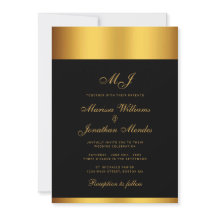 Mariage de Monogramme Bordure Noir de luxe