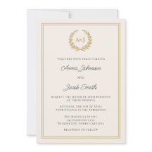 Mariage de monogramme de couronne d'ivoire et de l