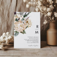Mariage de monogramme floral blanc