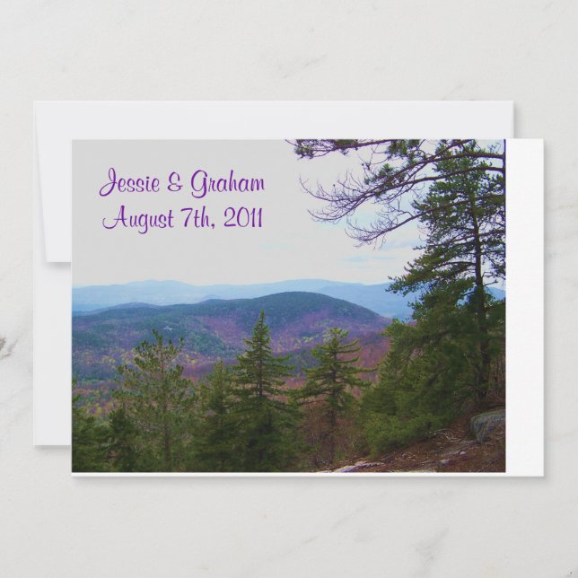Invitation mariage de montagne blanc (Devant)
