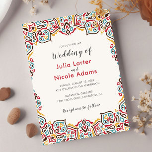 Invitation Mariage de Motif de mandala géométrique classique