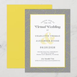 Invitation Mariage de Motif moderne virtuel en ligne