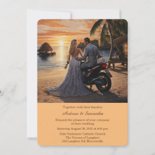 Invitation Mariage de moto personnalisé