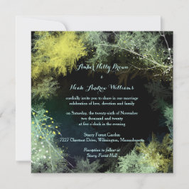 Invitation Mariage de mysticisme magique de la forêt étoilée