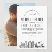 Mariage de Nashville | Modern Deco City Skyline