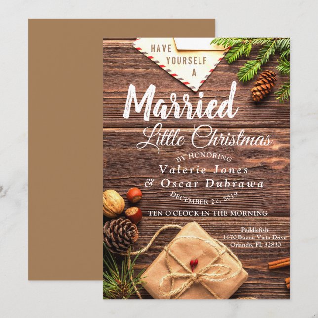 Invitation Mariage de Noël (Devant / Derrière)