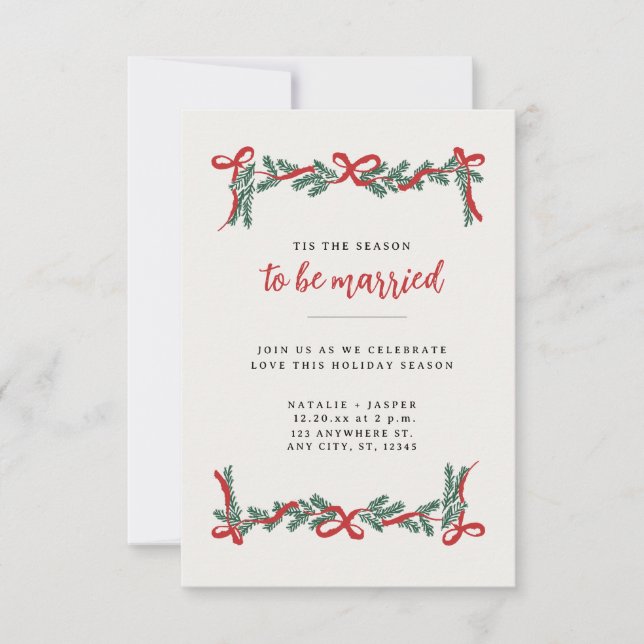 Invitation Mariage de Noël (Devant)