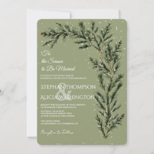 Invitation Mariage de Noël au Pays des Merveilles Hivernales