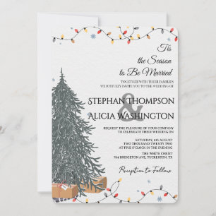 Invitation Mariage de Noël au Pays des Merveilles Hivernales