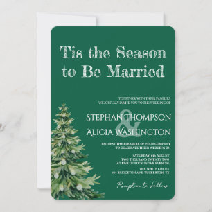 Invitation Mariage de Noël au Pays des Merveilles Hivernales