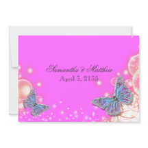 mariage de papillon bleu violet rose