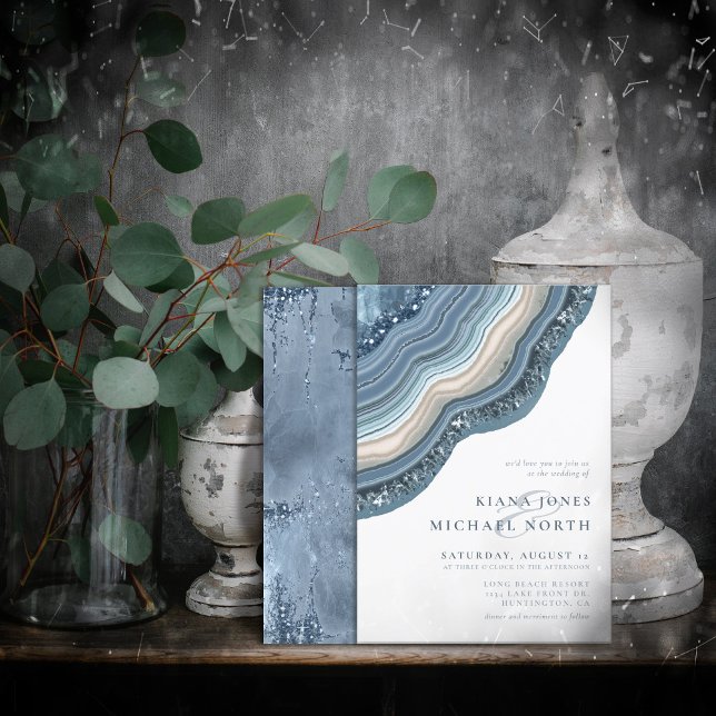 Invitation Mariage de Parties scintillant de géométrie d'âge  (Créateur téléchargé)