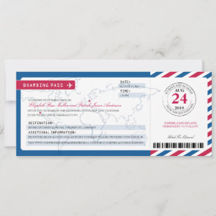 Invitation Mariage de Pass d'embarquement aérien Californie e