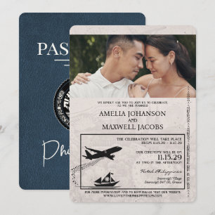 Invitation Mariage de passeport bleu de la Marine Philippines