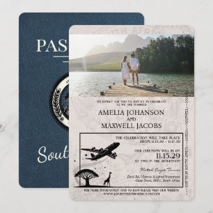 Invitation Mariage de passeport de la Marine Bleue Afrique du