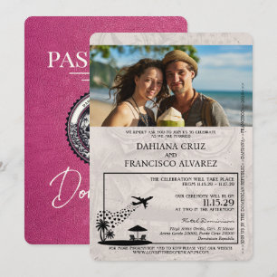 Invitation Mariage de passeport de la République Dominicaine 