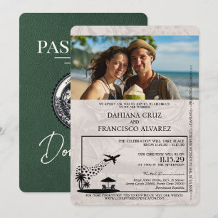 Invitation Mariage de passeport de la République Dominicaine 