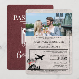 Invitation Mariage de passeport de l'Allemagne de Bourgogne