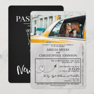 Invitation Mariage de passeport de New York