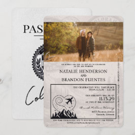 Invitation Mariage de passeport du Colorado blanc