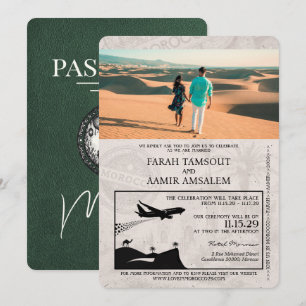Invitation Mariage de passeport du Maroc vert