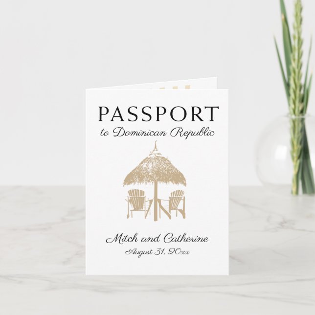 Invitation Mariage de passeport République dominicaine Tan Pa (Devant)