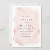 Mariage de peinture à l'eau rose pâle
